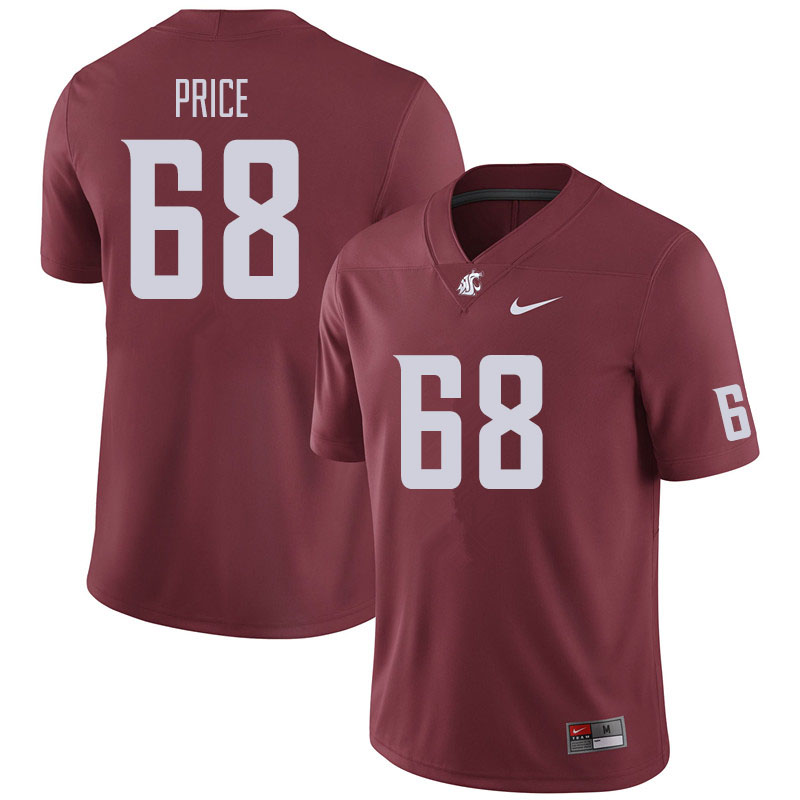 Men #68 Jimmy Price Washington State Cougars Football Jerseys Sale-Crimson